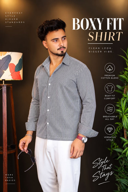 Black Old Money Thin Shirt|BOX