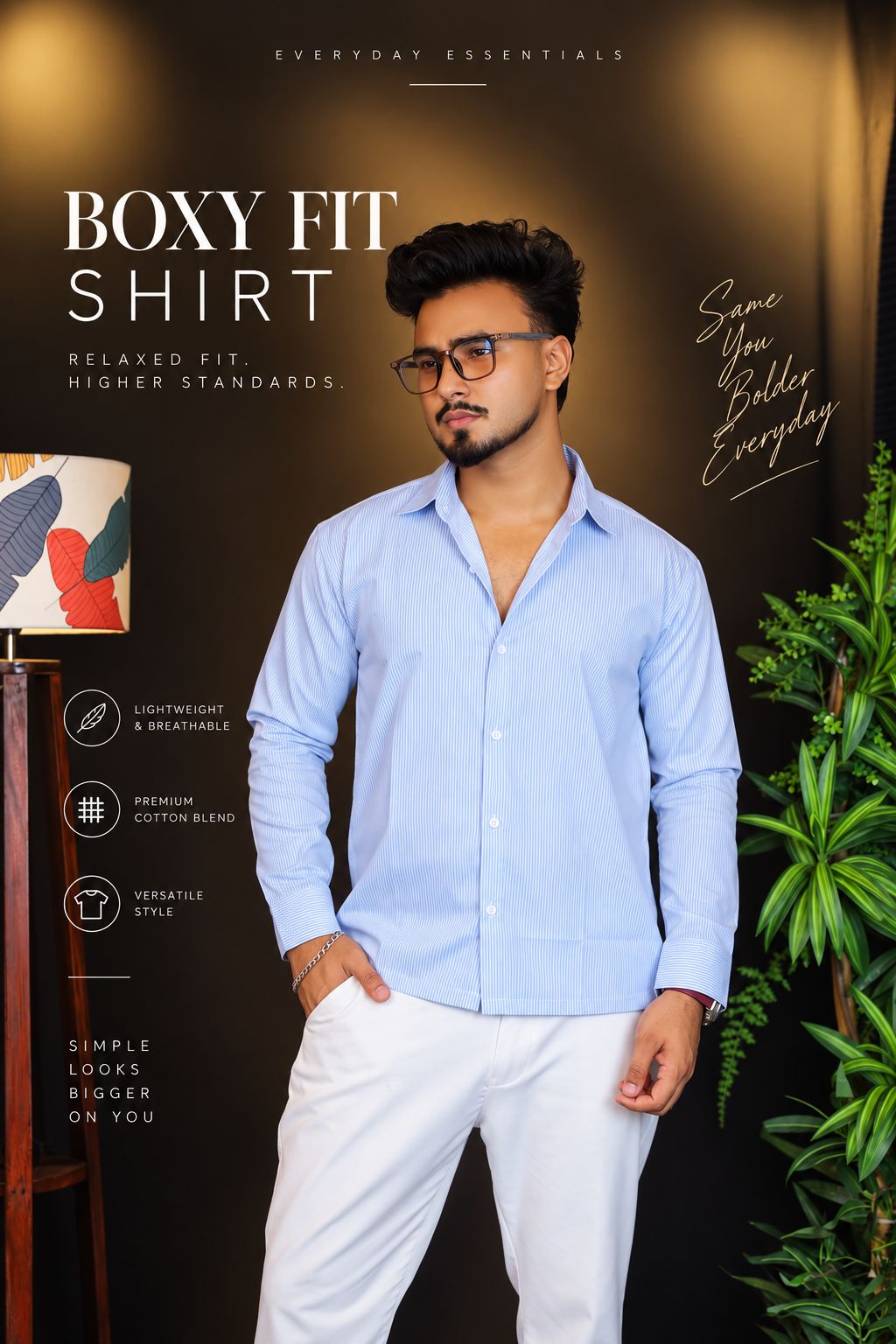 Sky Blue Old Money Thin Shirt|BOX