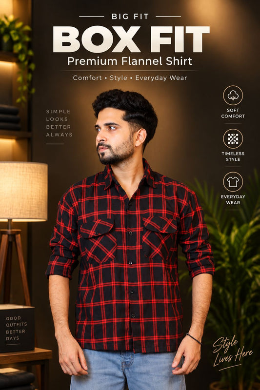 Black Red Check Shirt-BX1