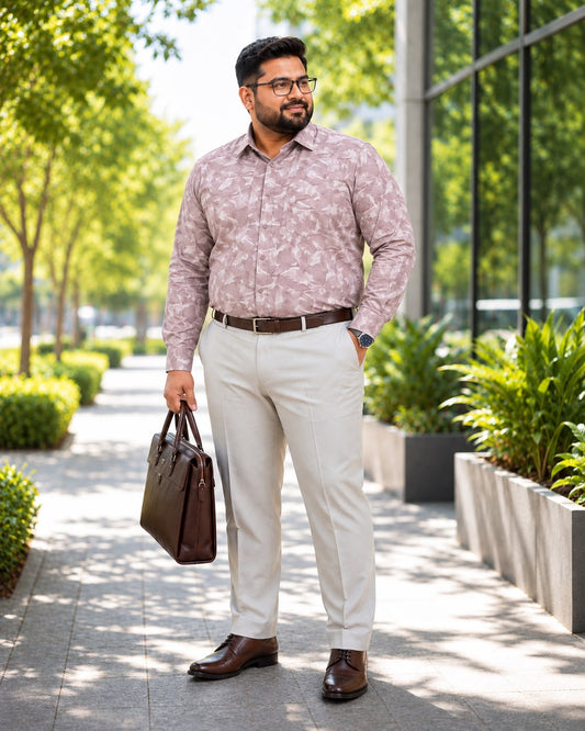 Light Pink Colour Printed Shirt-PPS