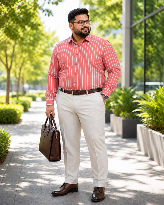 Rose Pink Stripe Shirt-PCS