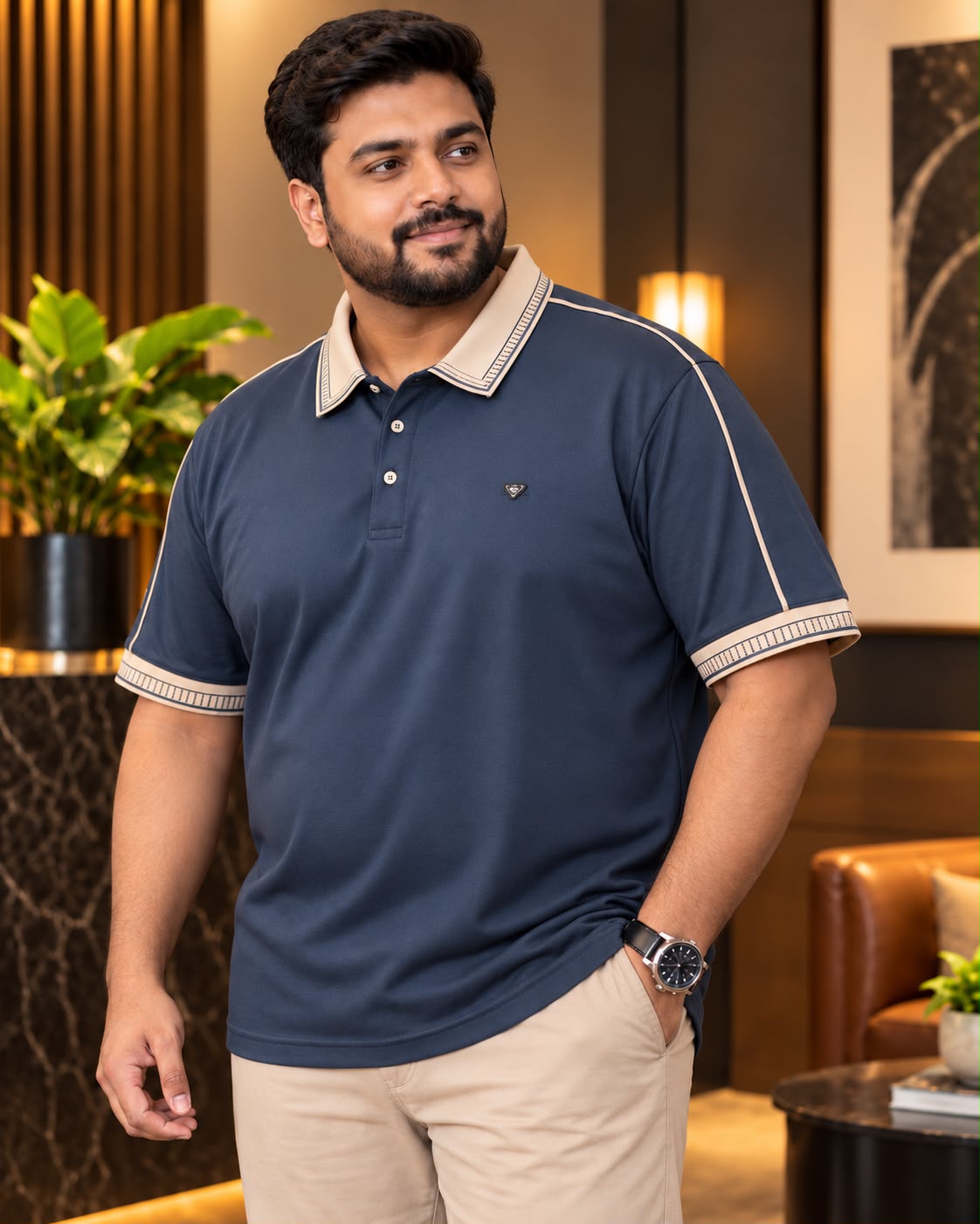 Nevy Blue Colour Polo T-Shirt|BRM