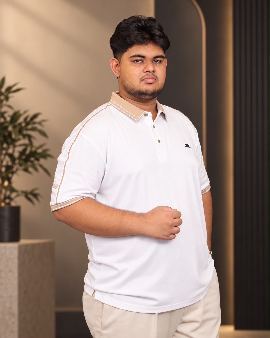 White Colour Polo T-Shirt|BRM