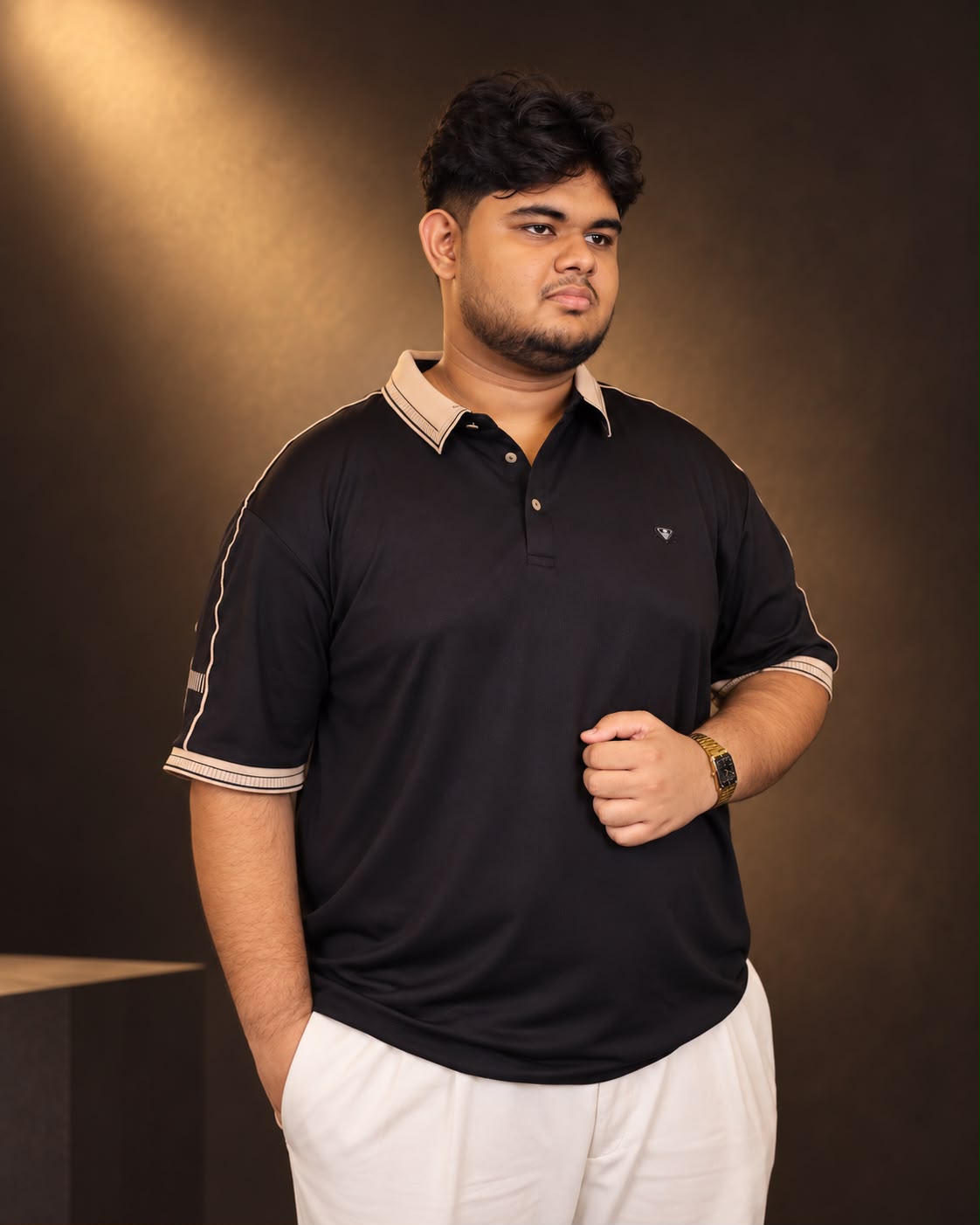 Black Colour Polo T-Shirt|BRM