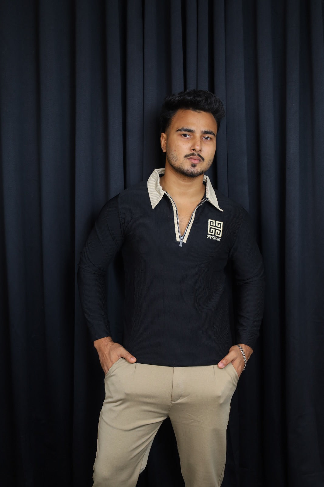 Black Colour Sweatshirt-FANCY